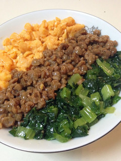 大豆のお肉でそぼろご飯♫-レシピのメイン写真