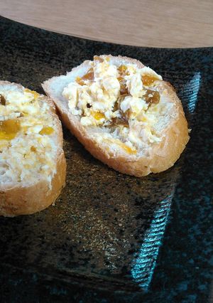 3分間あさごはん　干し柿とクリームチーズ-レシピのメイン写真