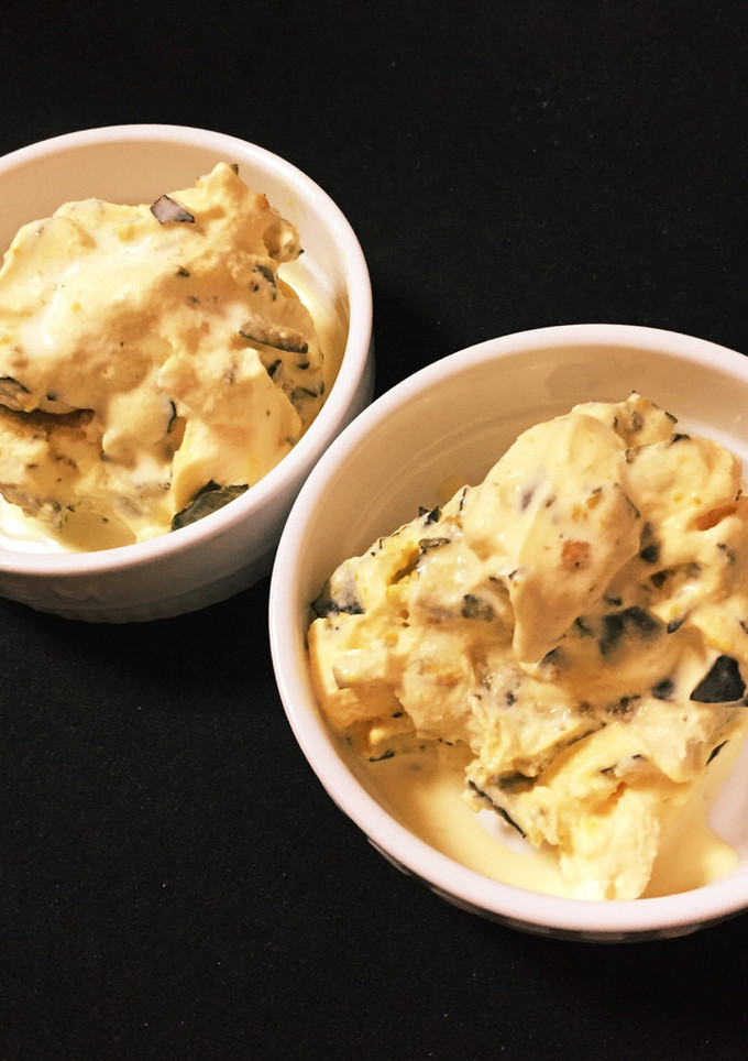 かぼちゃの皮でクッキークリーム風アイス♪-レシピのメイン写真