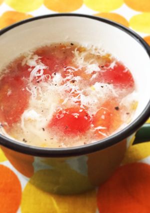 卵白消費☆ふわふわトマトスープ-レシピのメイン写真