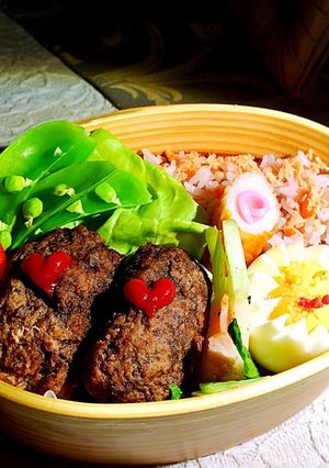 わっぱ弁当の作り方 ③ ハンバーグ-レシピのメイン写真