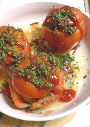 ジューシートマトの肉詰め-レシピのメイン写真