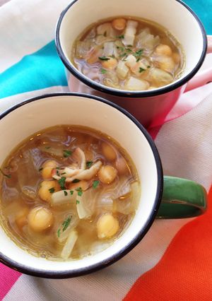 ヒヨコ豆とベーコンのスープ-レシピのメイン写真