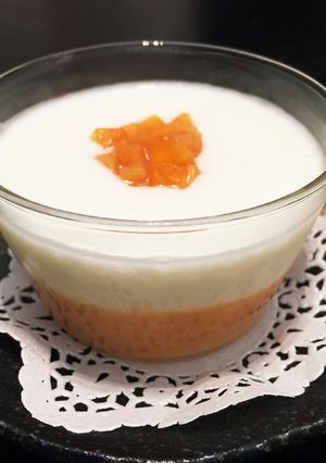 柿プリンとヨーグルトムースの二層仕立て-レシピのメイン写真