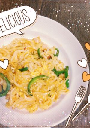 3分で簡単・絶品！！ピザ風うどん♪-レシピのメイン写真