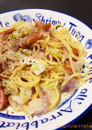 ワンポット！簡単！白菜のクリームパスタ-レシピのメイン写真