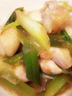 白ネギと鶏肉の甘ポン酢炒め-レシピのメイン写真