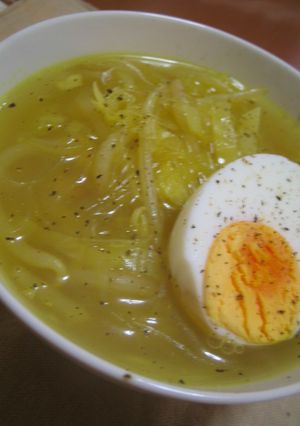 キャベツともやしと春雨のカレースープ-レシピのメイン写真