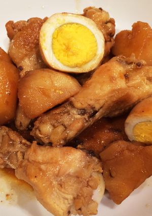 手羽元とじゃがいものこってり甘辛煮♡-レシピのメイン写真
