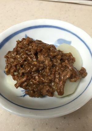 簡単!我が家のカブのひき肉味噌がけ〜-レシピのメイン写真