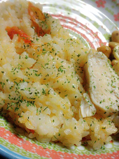 丸ごとトマトとチキンの簡単炊き込みご飯-レシピのメイン写真