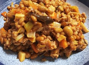 簡単！節約！ひき肉と納豆の炒めもの-レシピのメイン写真