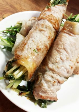 水菜の豚肉巻き☆-レシピのメイン写真