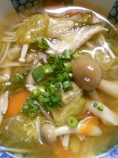 簡単♪ レタスと きのこの中華スープ!!-レシピのメイン写真