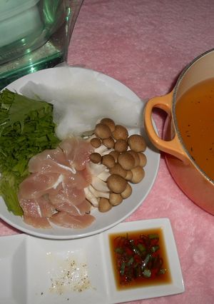 ヘルシー鶏ささみの洋風BRIしゃぶ鍋♪-レシピのメイン写真