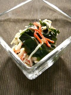 ワカメとエノキの酢の物-レシピのメイン写真