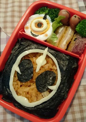 ずぼらなキャラ弁☆仮面ライダーゴースト-レシピのメイン写真