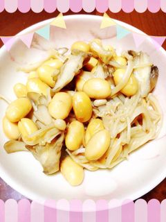 きのこと大豆の炒り煮-レシピのメイン写真