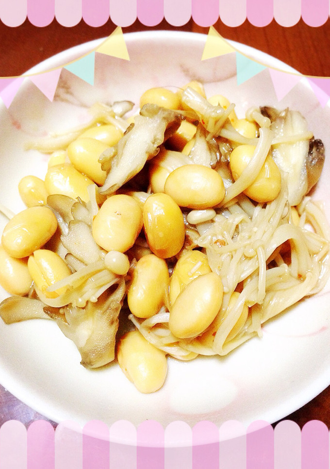 きのこと大豆の炒り煮-レシピのメイン写真
