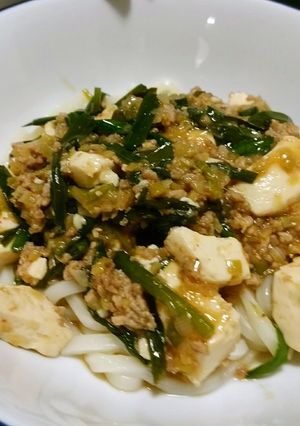 麻婆豆腐うどん-レシピのメイン写真