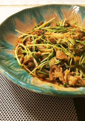 味つけは焼肉のタレだけ＊水菜で豚キムチ＊-レシピのメイン写真
