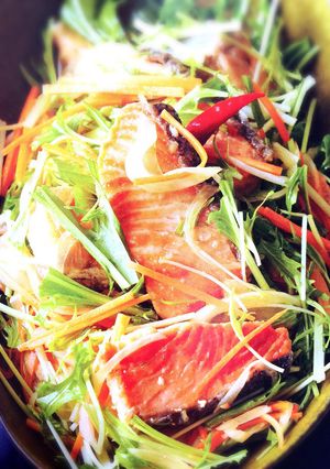揚げない鮭の南蛮漬け♪焼鮭&たっぷり野菜-レシピのメイン写真