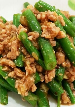 麻婆風♪ひき肉といんげんのピリ辛炒め-レシピのメイン写真