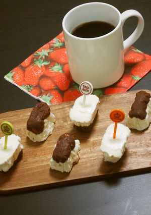 チョコレアチーズケーキのスイーツキューブ-レシピのメイン写真