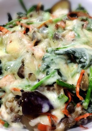 茄子とほうれん草チーズ焼き♪オーブン不要-レシピのメイン写真