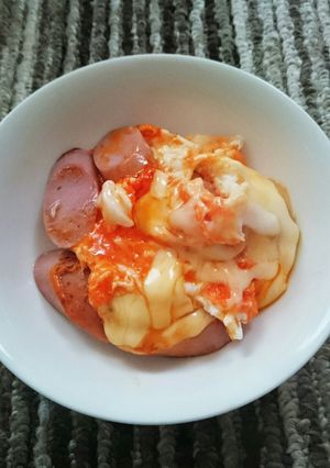 魚肉ソーセージとチーズのスクランブル-レシピのメイン写真