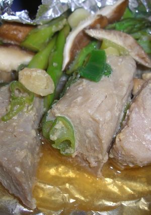鮪のスタミナホイル焼き-レシピのメイン写真