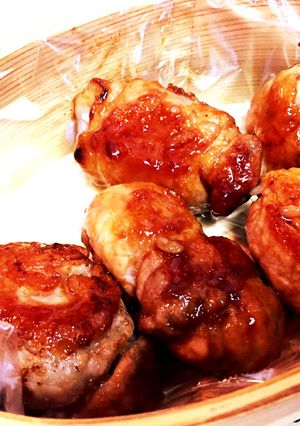 【お弁当に】豚バラで肉巻きおにぎり-レシピのメイン写真