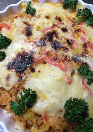 ケチャップライスのホワイトソース焼き-レシピのメイン写真