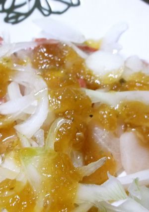 鰤の簡単玉ねぎドレでカルパッチョ☆-レシピのメイン写真