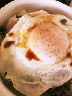 簡単!目玉焼きのせ朝ごはん♪-レシピのメイン写真