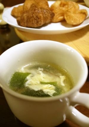 簡単！大分産椎茸とワカメの溶き卵スープ-レシピのメイン写真