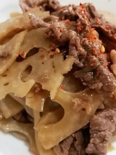 簡単❤牛肉とれんこんのきんぴら風炒め煮♪-レシピのメイン写真