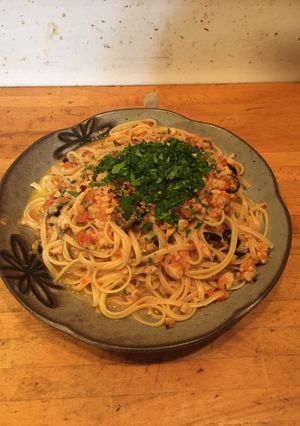 メバルのパスタ、山羊乳チーズ・トマト風味-レシピのメイン写真