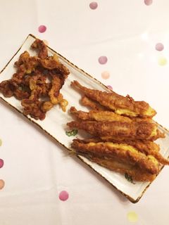 ししゃもと豚こまの天ぷら唐揚げ!-レシピのメイン写真