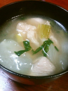 つるっと食感~かぶと鶏むね肉のスープ~-レシピのメイン写真