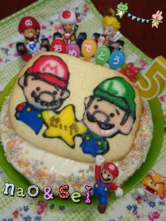 誕生日ケーキ記録用☆マリオ&ルイージ☆-レシピのメイン写真