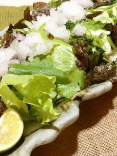 大根おろしたっぷりサラダ菜三つ葉サラダ-レシピのメイン写真