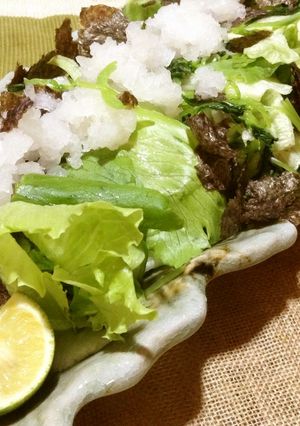 大根おろしたっぷりサラダ菜三つ葉サラダ-レシピのメイン写真
