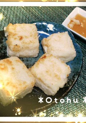 簡単！あつあつお豆腐のニンニク醤油-レシピのメイン写真