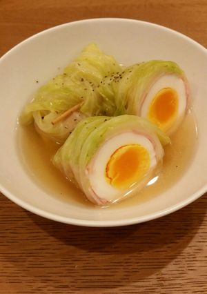 卵丸ごとロールキャベツ-レシピのメイン写真