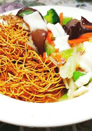 イカとブロッコリーのあんかけパリパリ麺⭐-レシピのメイン写真