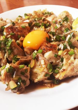 鶏胸肉とバルサミコソース卵黄のせ★彡-レシピのメイン写真
