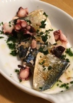 鯖のタコのアヒージョかけ-レシピのメイン写真