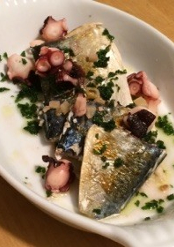 鯖のタコのアヒージョかけ-レシピのメイン写真