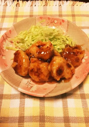 一人暮らしのおかず(鶏肉&豆腐つくね)-レシピのメイン写真